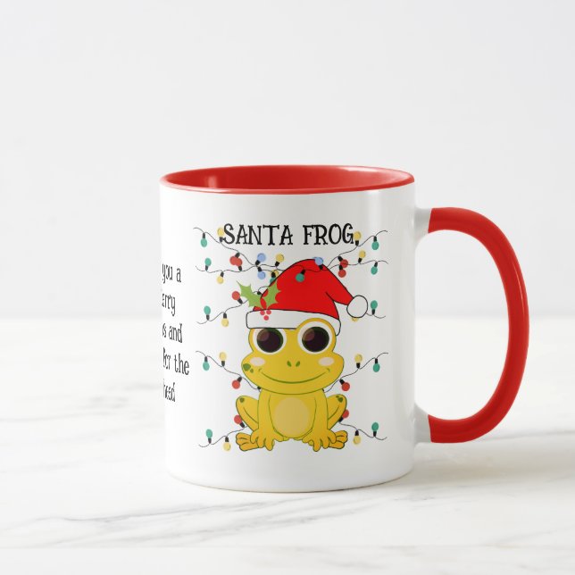 Mug Musique FROG PÈRE NOËL Jaune de Noël personnalisée (Droite)