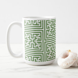 Mug Musique géométrique verte