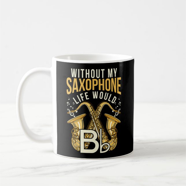 Mug Musique Lover Cadeau Saxophoniste Jazz Saxophone (Gauche)