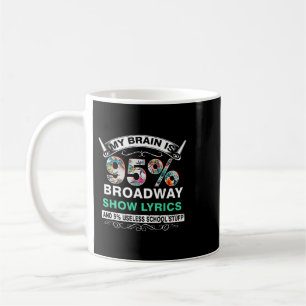 Mug Musique Lover Cadeaux 2Mon cerveau est 95 Broadway