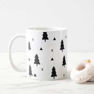Mug Musique moderne de Noël noir et blanc