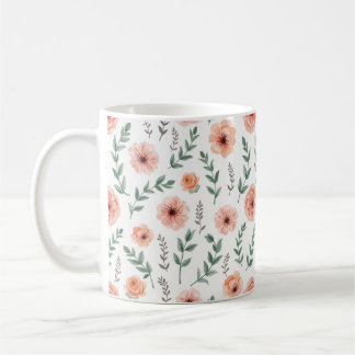 Mug Musique motif à fleurs