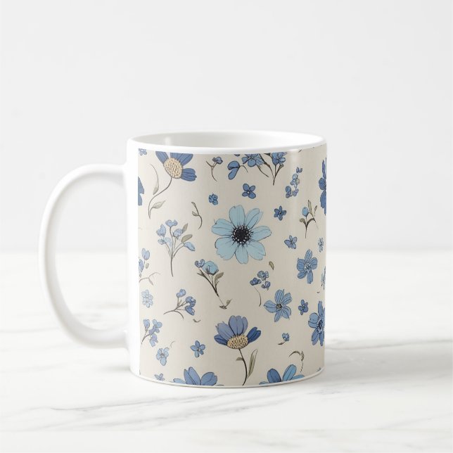 Mug Musique motif à fleurs (Gauche)
