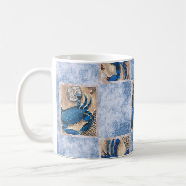 Mug Musique Motif de crabe bleu (Gauche)