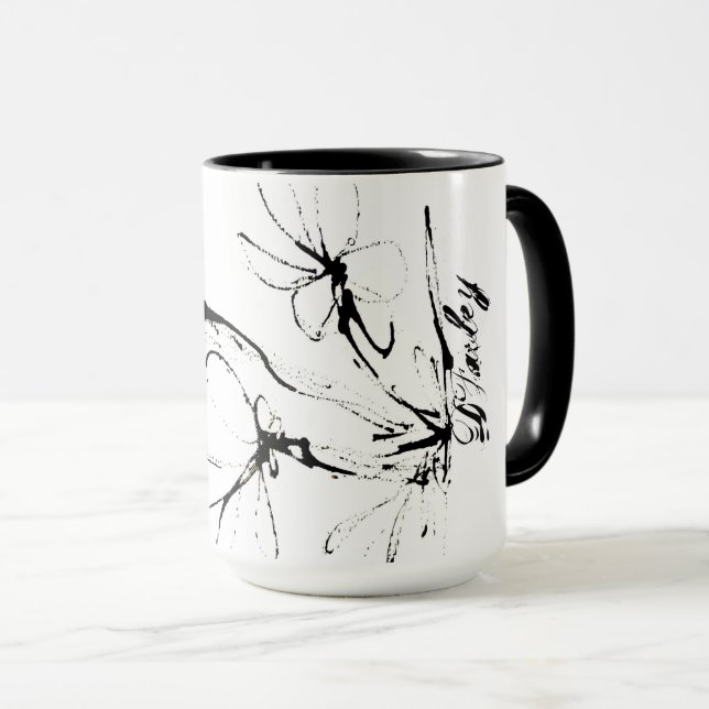 Mug Musique noire et blanche (Devant droit)
