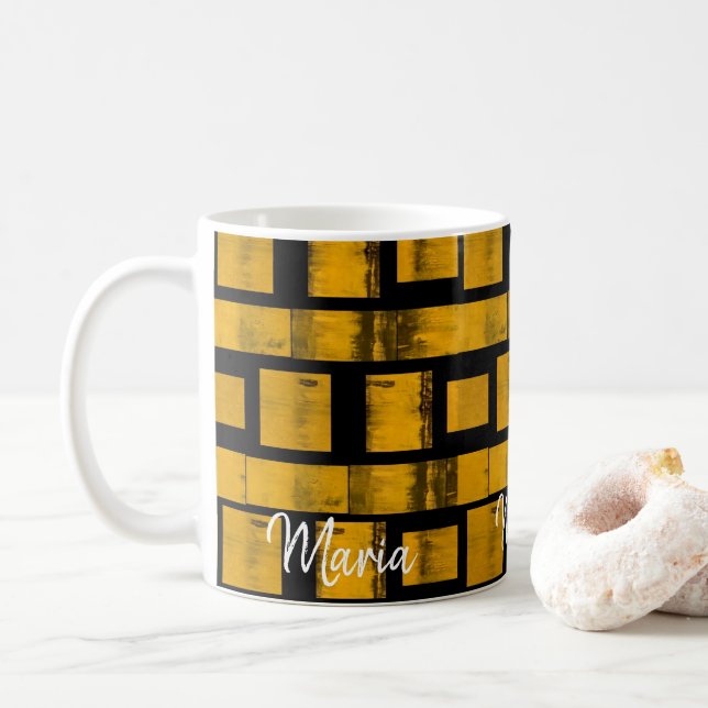 Mug Musique noire jaune (Avec donut)