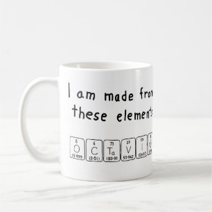 Mug Musique Octavio périodique nom de table