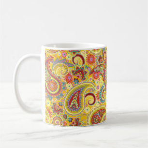 Mug Musique Paisley jaune