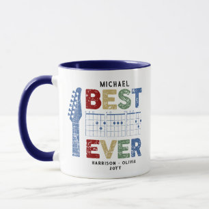 Mug Musique Papa Meilleur papa Jamais Guitare Chords P