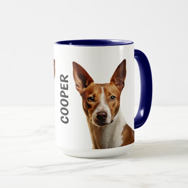 Mug Musique personnalisée Basenji (Devant droit)