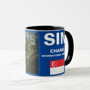 Mug Musique personnalisée de l'aéroport de Singapour