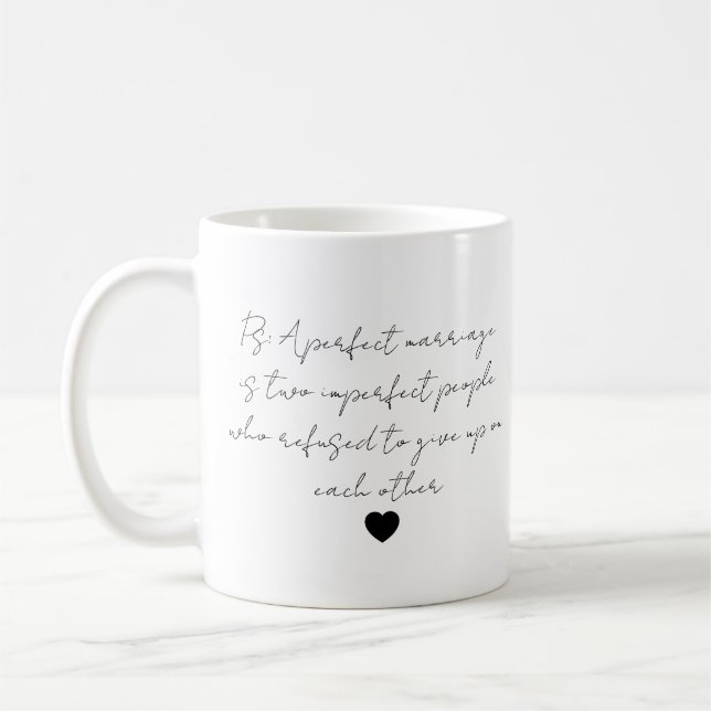 Mug Musique personnalisée Réelle écriture manuscrite e (Gauche)