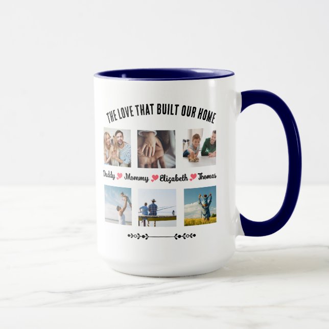 Mug Musique photo de famille personnalisée 6 (Droite)