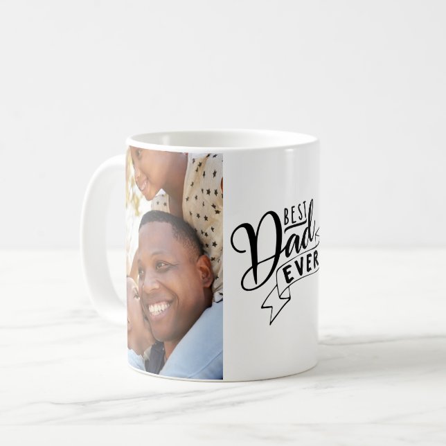 Mug Musique photo moderne Best Papa Jamais (Devant gauche)