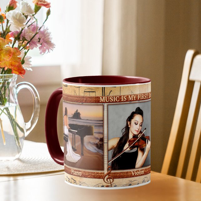 Mug Musique photo personnalisée 3 Musique à thème Musi (Créateur téléchargé)