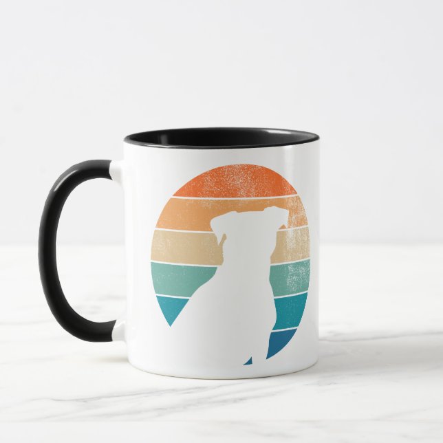 Mug Musique rétro Chien Silhouette (Gauche)