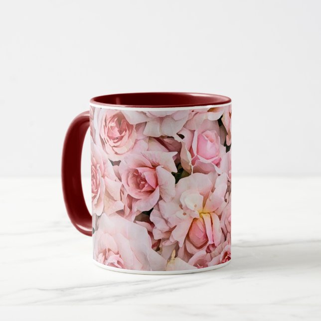 Mug Musique rose Roses (Devant gauche)