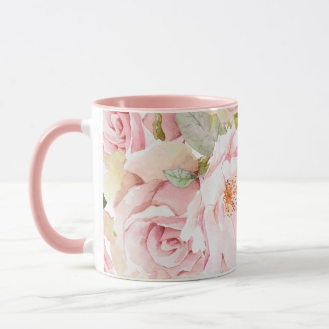 Mug Musique rose Roses (Gauche)