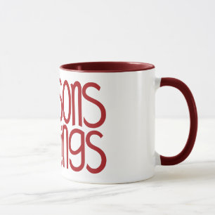 Mug Musique rouge Joyeuses Fêtes