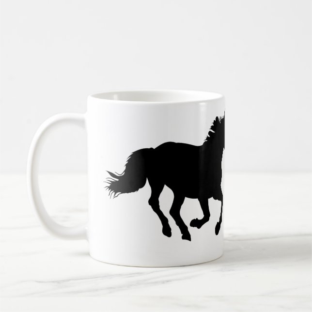 Mug Musique Silhouette Cheval (Gauche)