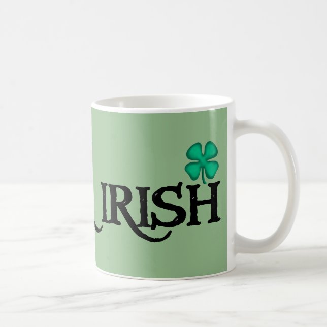 Mug Musique verte irlandaise noire (Droite)