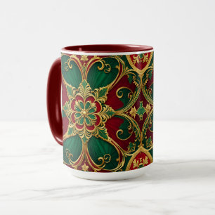 Mug Musique verte rouge Noël