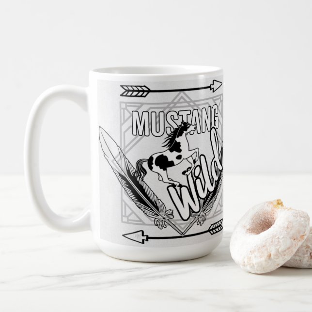 Mug MustangWild Running Pinto Drinkware (Avec donut)