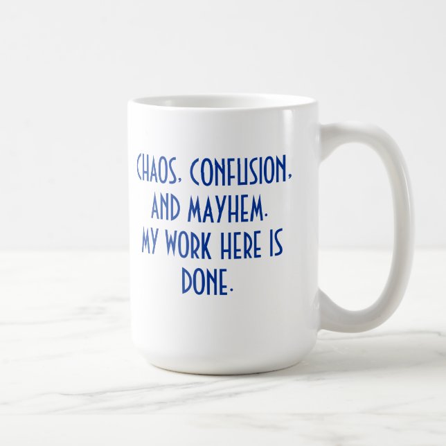 MUG MUTILATION DE CONFUSION DE MUG-CHAOS (Droite)