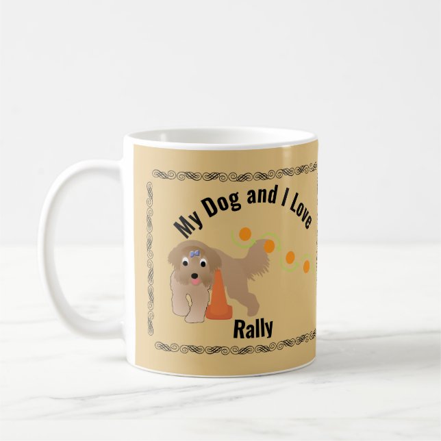 Mug My Dog and I Love Rally Beardie Weaving (Gauche)