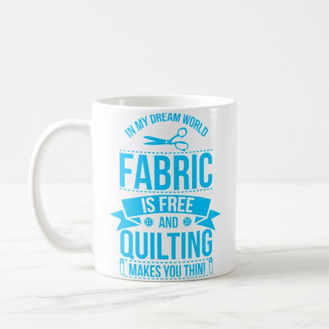 Mug My Dreams Sewing Gift Quilters Crafting Quilting K (Gauche)