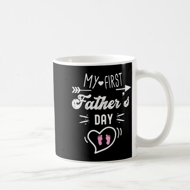 Mug My First Father's Day First Time Daddy New Dad Mat (Droite)