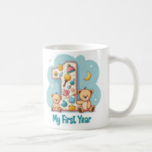 Mug "My First Year  Adorable Baby Milestone Teddy Bear
