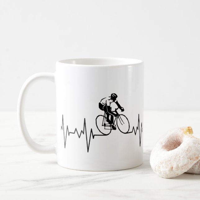 Mug My Heart Beats For Cycling. (Avec donut)