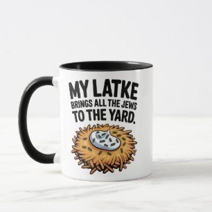 Mug My Latke Amène tous les Juifs à l'Hanoukka du tria