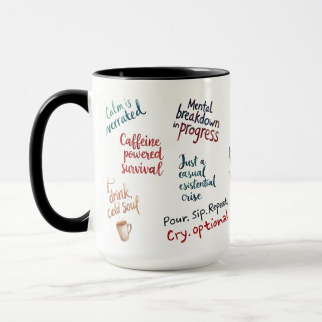 Mug My Mental Breakdown Cup: A Relatable Design (Gauche)