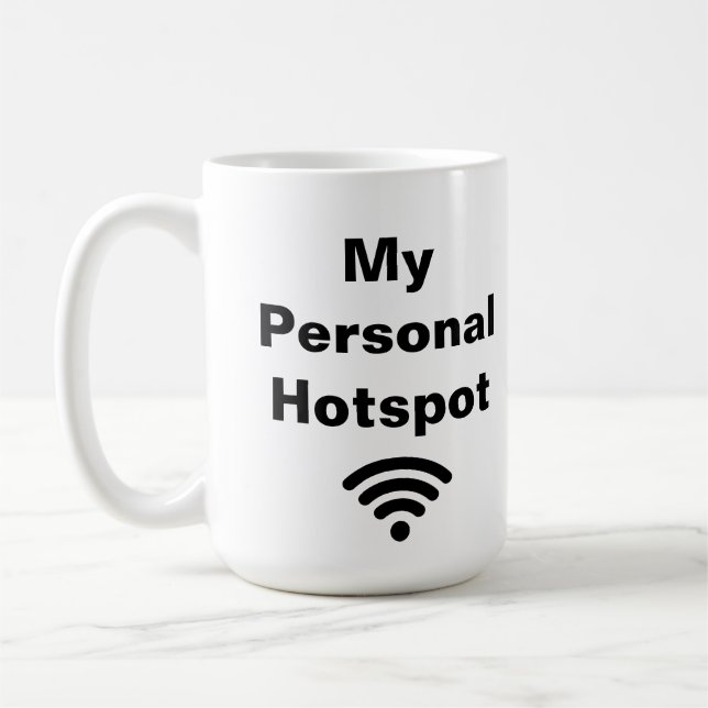 Mug My Personal Hotspot - Citations de café amusantes  (Gauche)