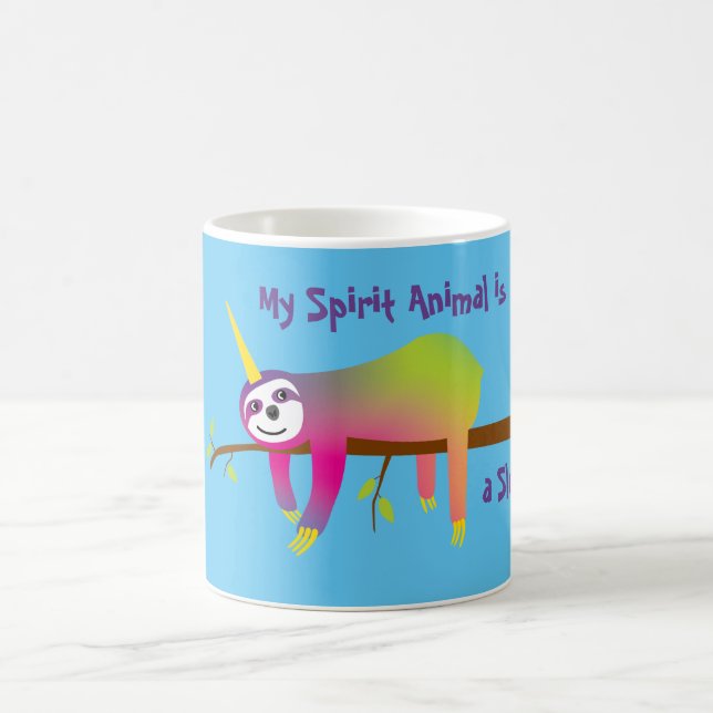 Mug My Spirit Animal est un Slothicorn (Centre)