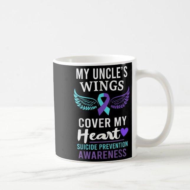 Mug My Uncle's Wings Cover Heart Suicide Awareness Rib (Droite)