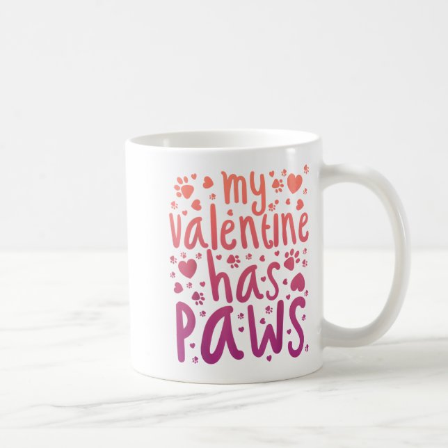 Mug My Valentine Has Paws  (Droite)