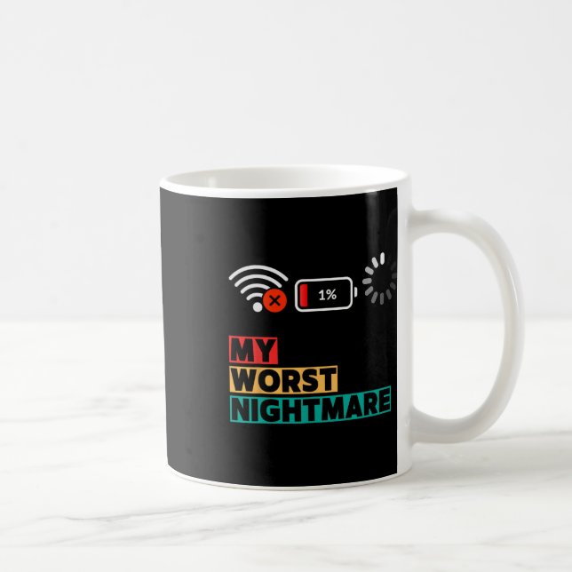 Mug My Worst Scary Night Funny Gifts For Gamers  (Droite)