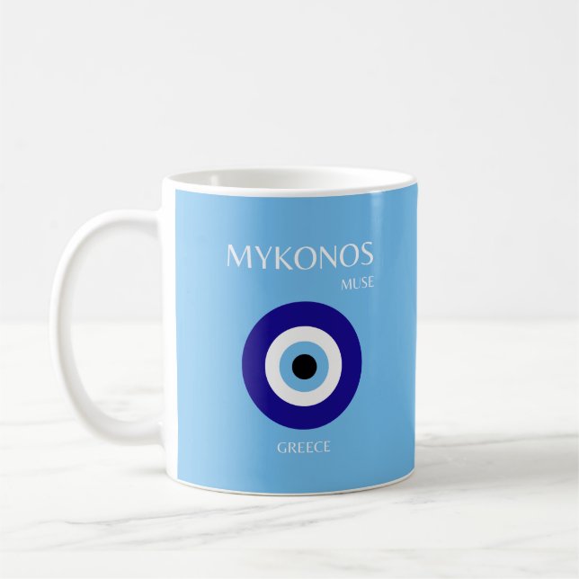 Mug Mykonos Muse, Bleu (Gauche)