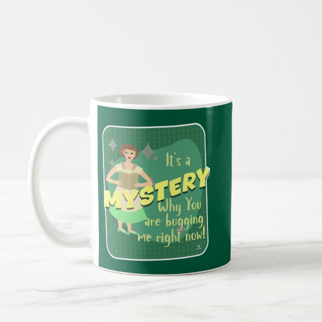 Mug Mystère Amusant Snarky Retro Reader Femme au foyer (Gauche)