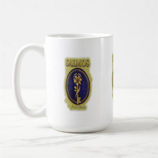 Mug Mystic Golden Key & Bloom: Elegant Logo Design Cof