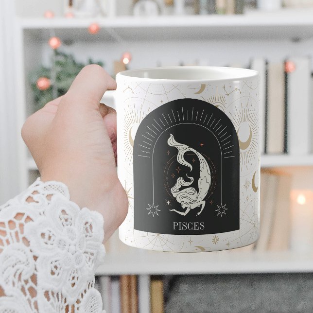 Mug Mystic Pisces Zodiac Stars Horoscope (Mystic Pisces Zodiac Stars Horoscope Coffee Mug)