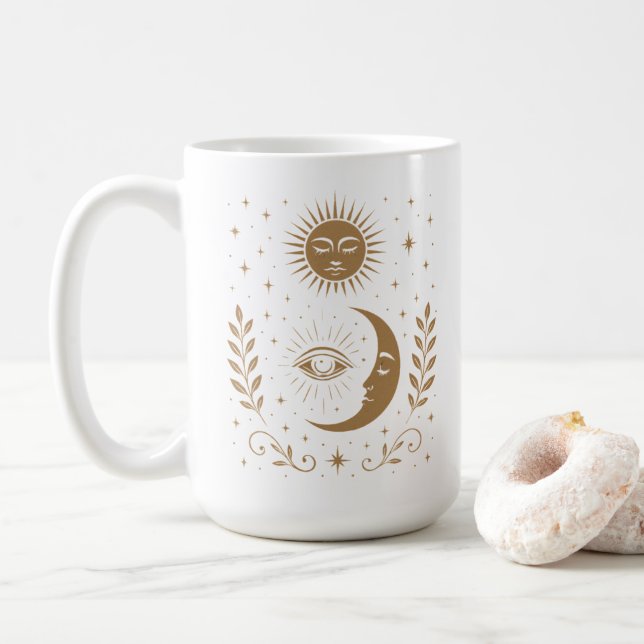 Mug Mystical Midnight Moon & Stars Third Eye Unisex (Avec donut)