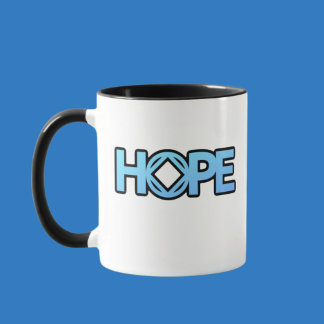 Mug NA Addiction Recovery Blue Service Symbole Hope