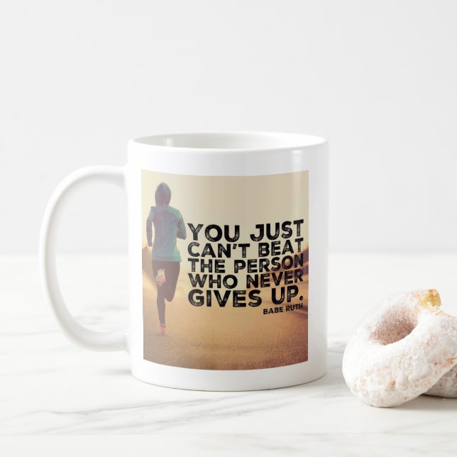 Mug N'abandonnez jamais - Exécution de l'entraînement  (Avec donut)