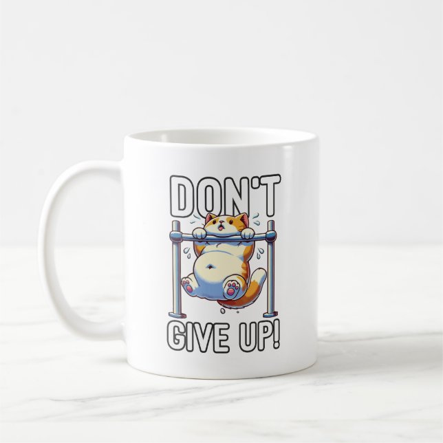 Mug N'abandonnez pas - Mignonne entraînement de chat M (Gauche)