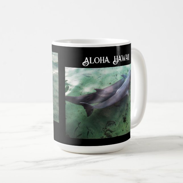 Mug Nagez avec les dauphins Hawaii Aventure Unisex (Devant droit)