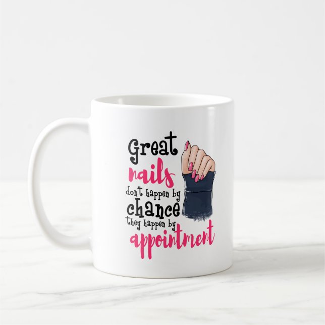 Mug Nail Tech Funny Giogo Manicurist Salon Great Nails (Gauche)
